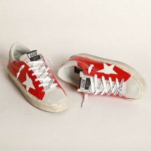 Hi Star sneakers in red patent leather with white leather star size 39